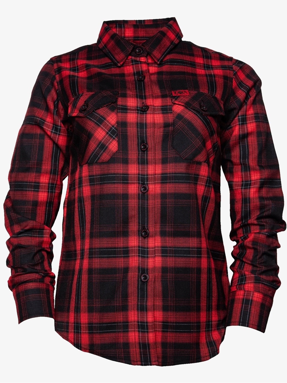 Dixxon Life of Agony men’s Red and Black Plaid Button-Front Shirt